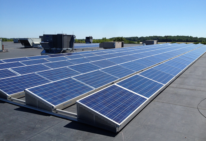 Dover Commercial Building SolarDock Ballasted Roof Mounted Solar Photovoltaic Project